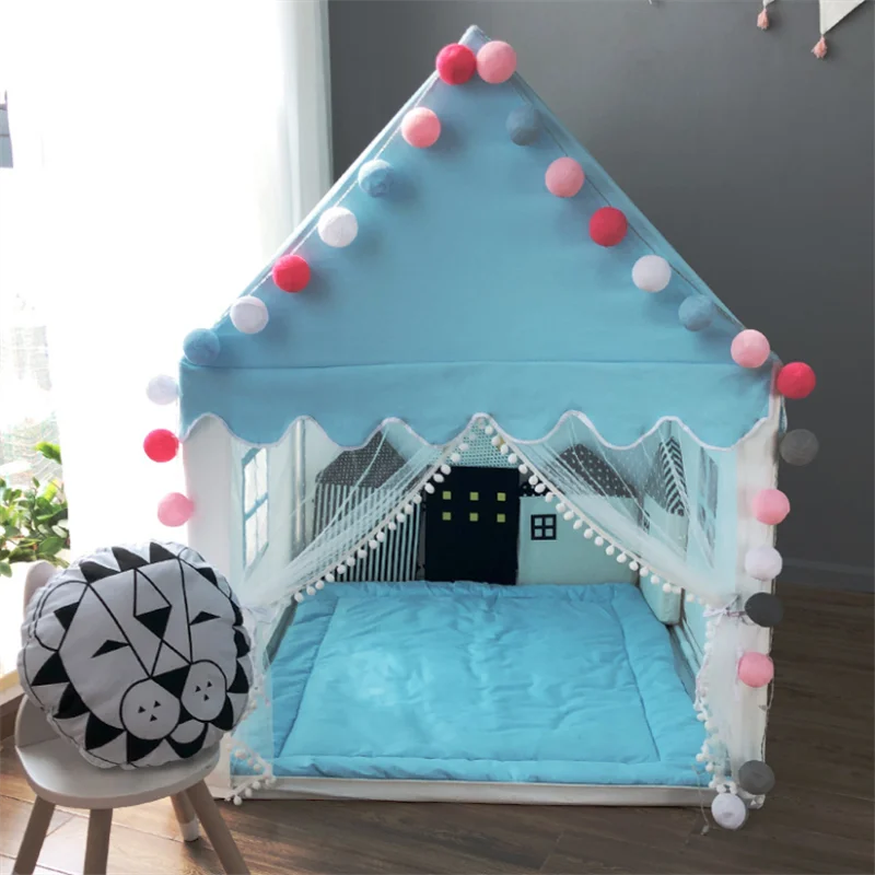 Three Colors Children's Games Tent Indoor Outdoor Play House Princess Tent Doll House Girls Boys Small Castle Toys