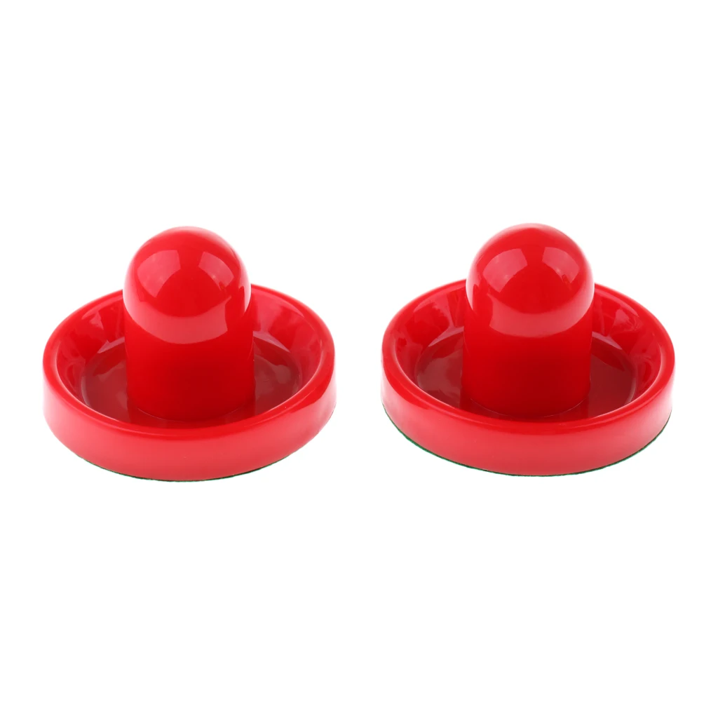 2 Pieces Durable Plastic Air Hockey Pushers Goal Handles Paddles Replacement for Game Tables - Choice of Color and Size