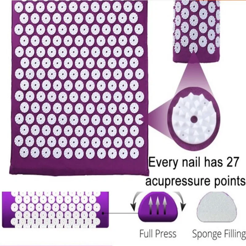 Массажер подушки акупунктурные наборы снимают стресс в спине Боль акупрессур мат/подушка Массажный коврик Роза Спайк массаж и релаксация