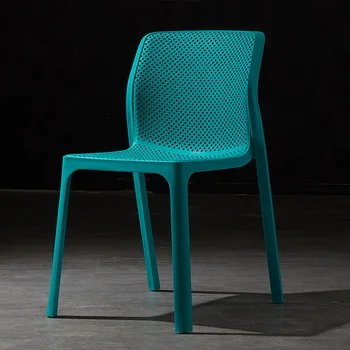 

Nordic Dining Chair Modern Simple Plastic Chair Thickening Fashion Leisure Chair Home Adult Restaurant Back Chair Stool