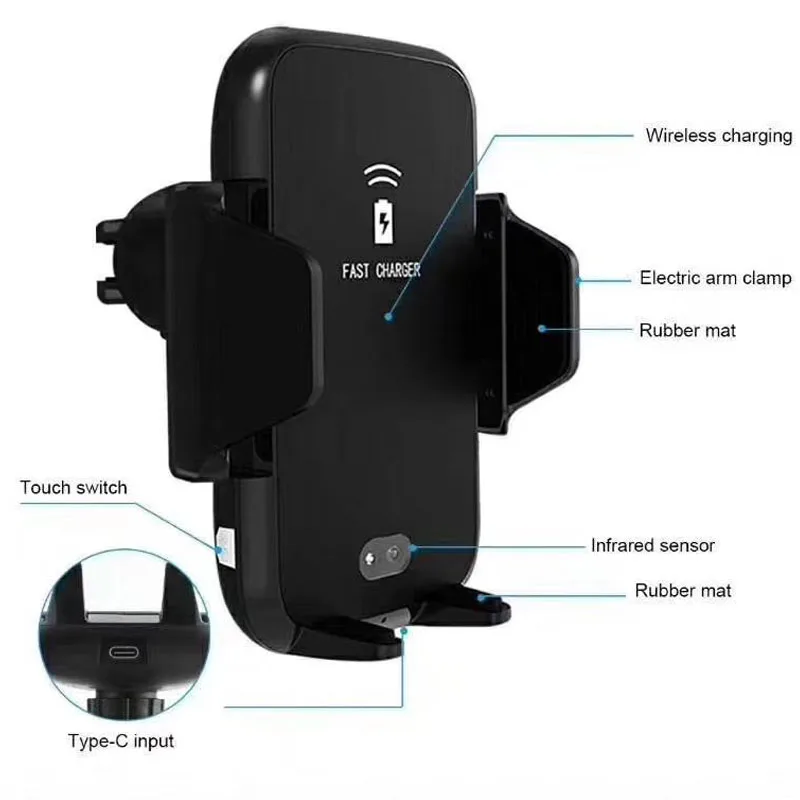 2 в 1 Быстрое беспроводное автомобильное зарядное устройство держатель для iPhone 11 XS MAX 10 Вт 10 Вт Беспроводное зарядное устройство Автомобильное вентиляционное отверстие приборная панель держатель телефона
