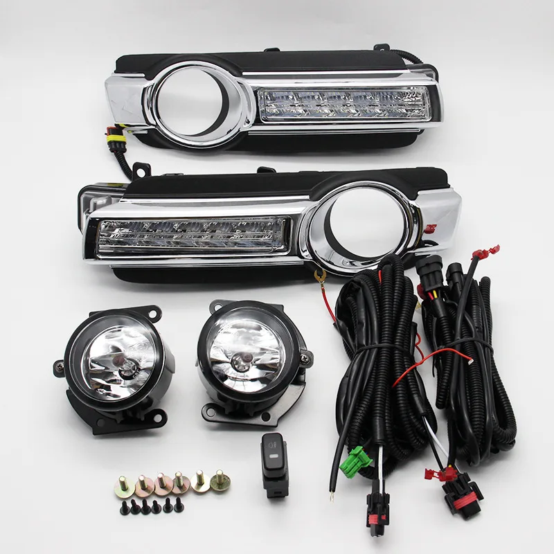 

Дневные ходовые огни DRL, противотуманные фары с указателем поворота, противотумансветильник фары в сборе для Mitsubishi Pajero, Montero 2015, DRL