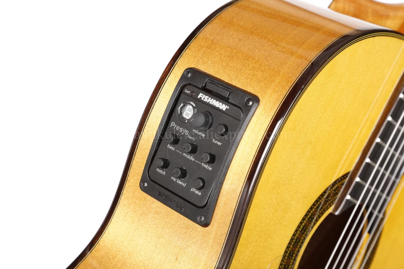 3" электрическая гитара фламенко с твердой ель/Aguadze тело, Профессиональная ручная электрическая классическая гитара VFG-AS