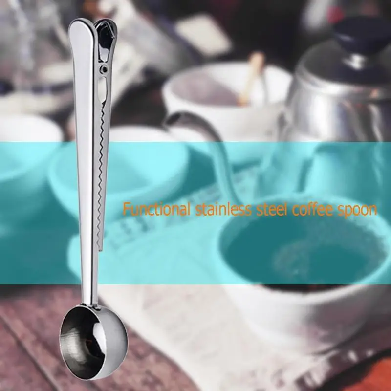 Чай кофе мерная ложка лопатка с зажимом белый фарфоровый ящик для яиц порошок измерительные инструменты хорошее запечатывание и сохранить свежий вкусно