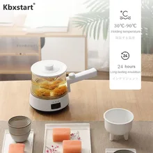 Kbxstart стеклянный чайник, многофункциональный электрический чайник для дома, кухни, автоматическая ручка регулировки температуры, горшок для здоровья, 220 В