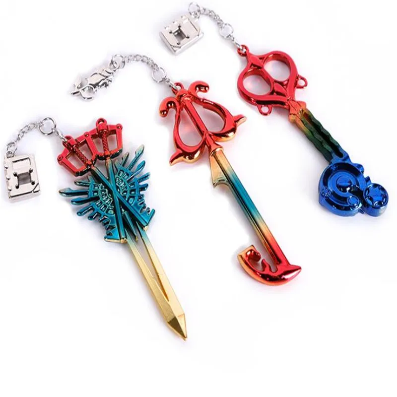 Игра ключ-клинок из Kingdom Hearts оружие и металлической подвеской; Цепочки и ожерелья цепи Косплэй аксессуар подарок A1015