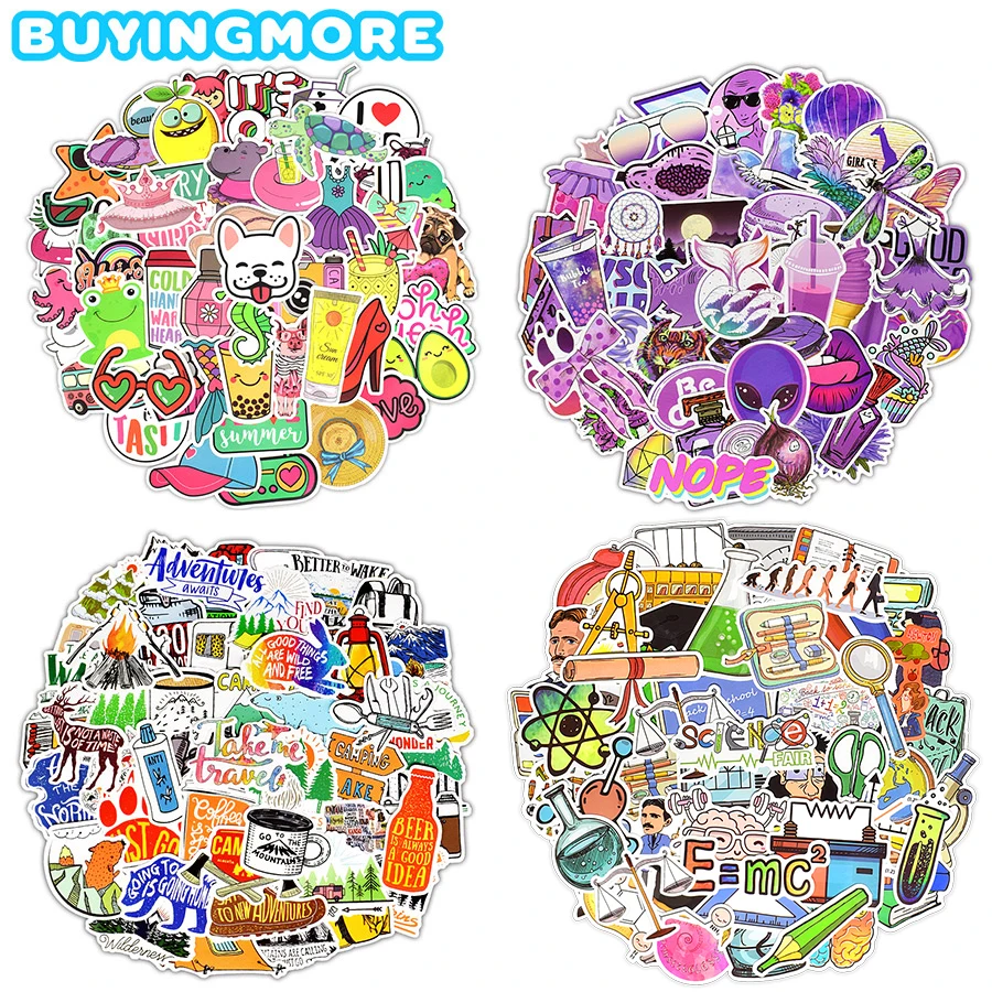 

Laptop Stickers Pack Camping Travel Graffiti Punk Cool Cartoon Animal Waterproof Stickers DIY Bike Suitcase Skateboard Sticker
