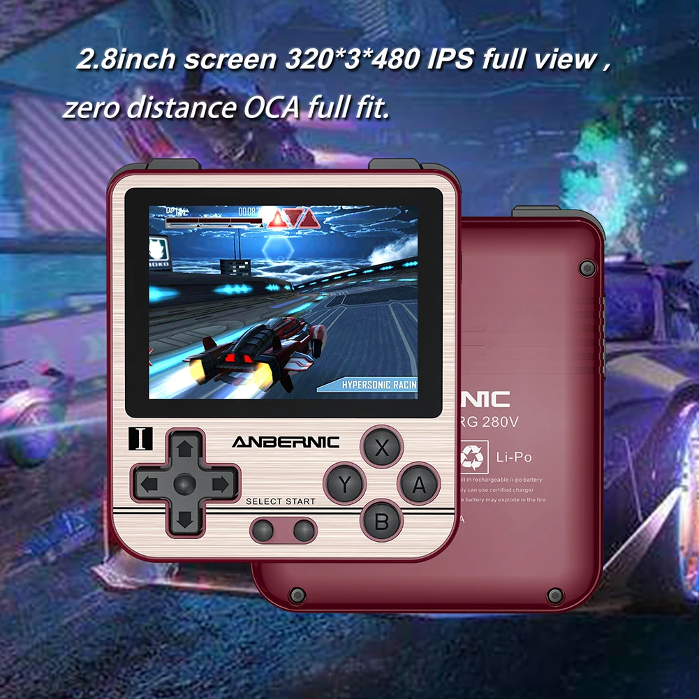 ANBERNIC RG280V Handheld Mini Gaming Player 16GB 32GB Pocket Retro Game Console Portable Handheld Gaming Player For PS1/GBA/FC