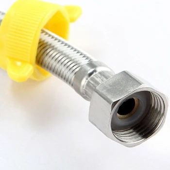 

2Pcs 304 Stainless Steel Supply Braided Faucet Hose Connector For Bathroom Durable And Practical To Use