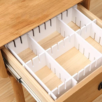 

DIY Drawer Sundries cosmetic stationery storage apartment Adjustable Drawer Clapboard Partition Divider Cabinet Grid Organizer
