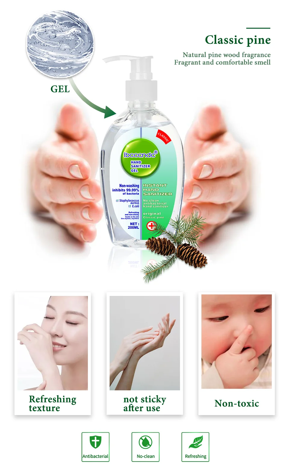 200 ml Hand Sanitizer Gel (Antibacterial) [FAMILY SIZE]