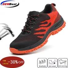 Dewbest/Новинка; дышащая обувь со стальным носком; мужские уличные противоскользящие стальные проколы; строительные защитные сапоги wo для мужчин; Wor