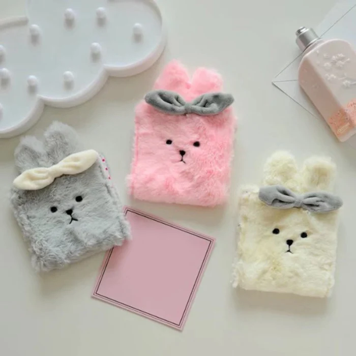Kawaii Portable Plush Rabbit Box Makeup Cosmetic Bag Drawstring Toiletry Case 998
