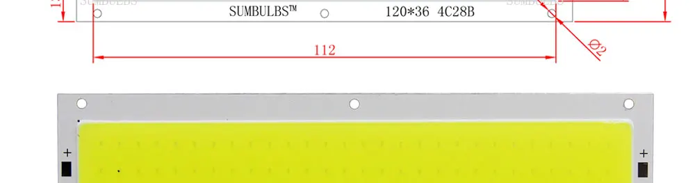 15 Вт cob led панель с лампочками 120*36 мм источник света с регулируемой яркостью красный Буле Теплый Природа холодный белый цвет с радиочастотным пультом дистанционного управления