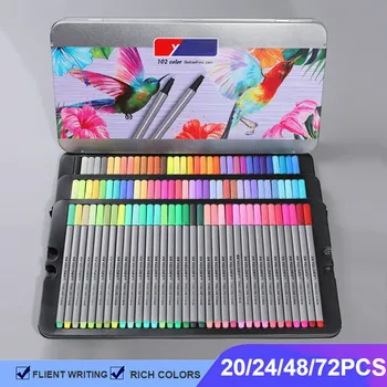 

20/24/48/72PCS Colorful Gel Pen 0.4mm Signature Pen Stationery Neutral Pen Drawing Doodling Art Markers School Student Supplies