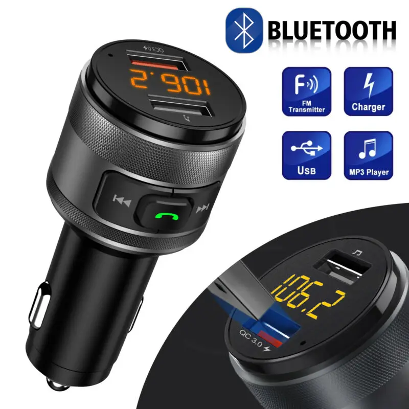Fm-передатчик комплект беспроводной связи bluetooth для автомобиля радио адаптер музыкальный плеер USB зарядное устройство
