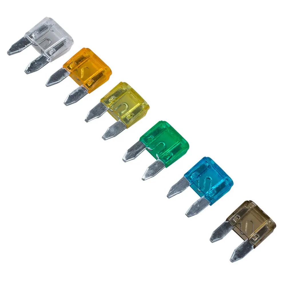 Universal 35x Micro Mini Blade Fuse Auto Car Truck Motorcycle Fuses 5A 7.5A 10A 15A 20A 25A 30A Mixed Sizes 9V-32V 19mm Fuse Box