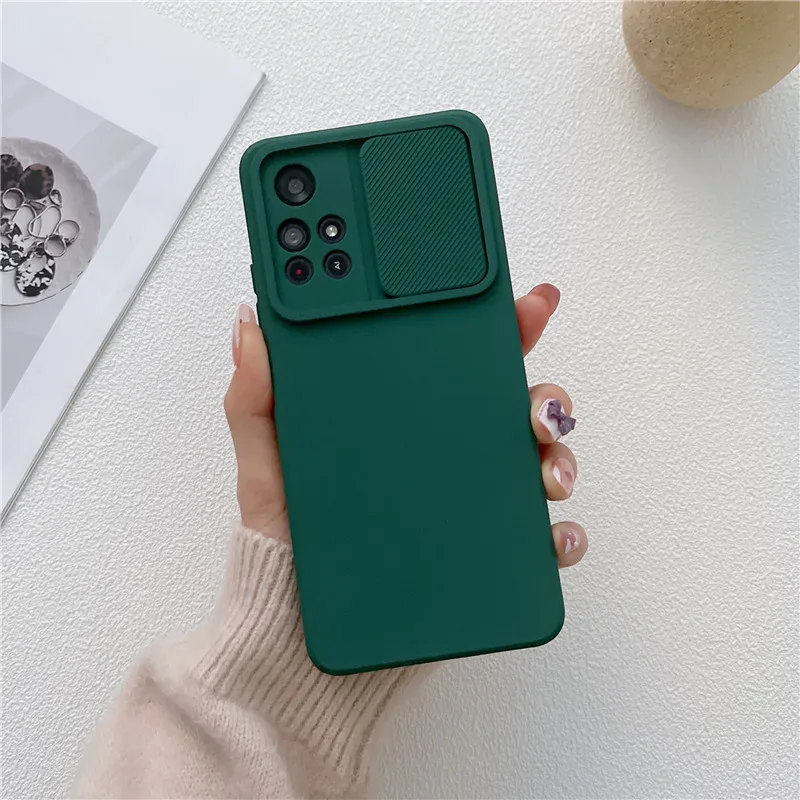 Silicone Slide Camera Protection Soft Phone Case Cover