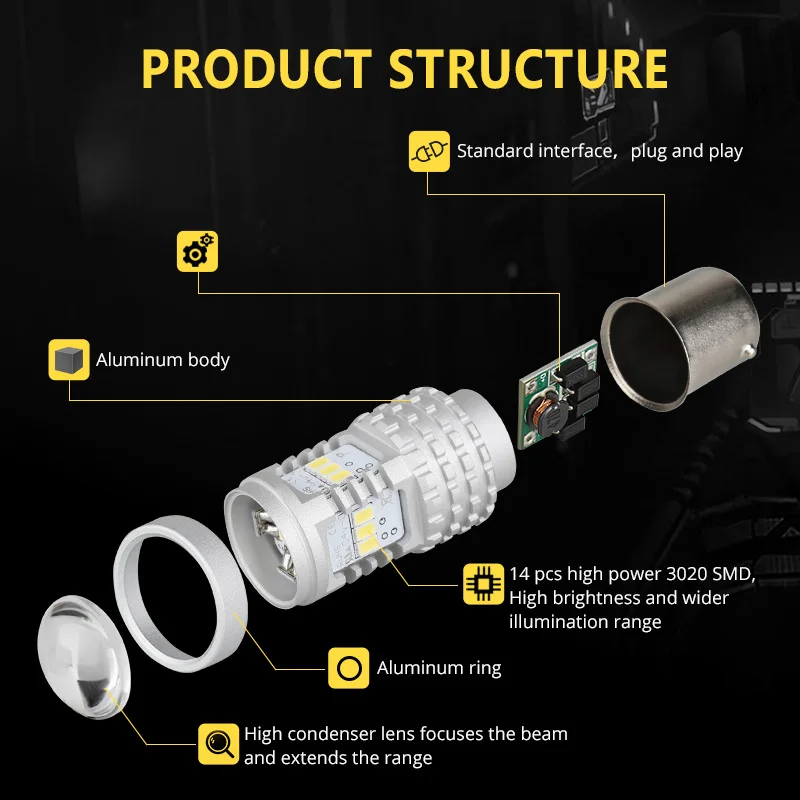 NAO T20 светодиодный 7440 лампочка красный W21W светильник лампы для авто тормоза поворота Янтарный Белый 12 в 14 шт. 3020 SMD чип Автомобильный светодиодный фонарь DRL супер яркий
