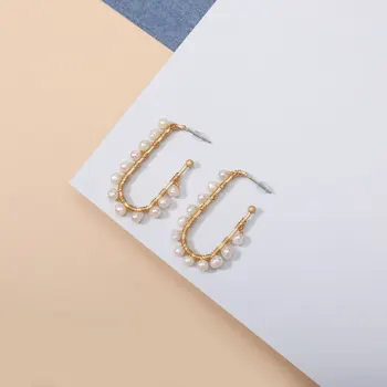 

BOROSA Pearl Studs 2019 Fall Natural Pearl Women Earrings Fashion Freshwater Pearl Girls Studs Wedding Gifts Birthday Party