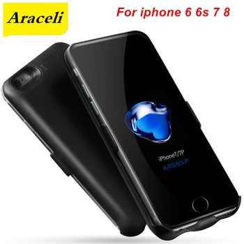 

Araceli 5000 Mah For iphone 6 6S 7 Battery Case smart thin Backup Charger Cover For iphone 6 6s 7 Battery Case Smart Power