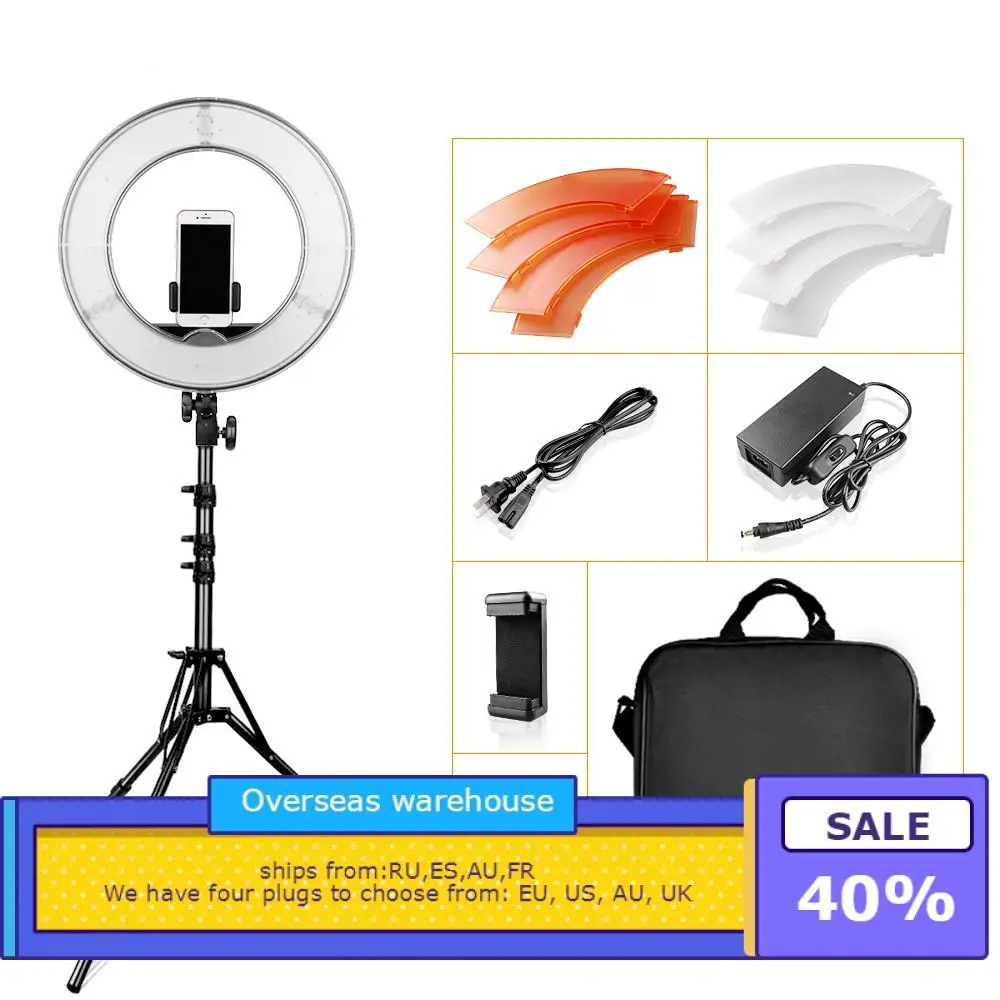 

LED Ring Light 12 Inch Dimmable 5500K ringlight With Tripod For Studio Ring Lamp Photography YouTube Photo Makeup Circular Light