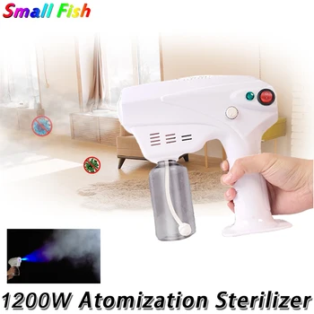 

110-220V 1200W Atomization Disinfection Blue Light Steam Gun DJ Disco Stage Banquet Clear Air Spray Sterilizer Best Selling 2020