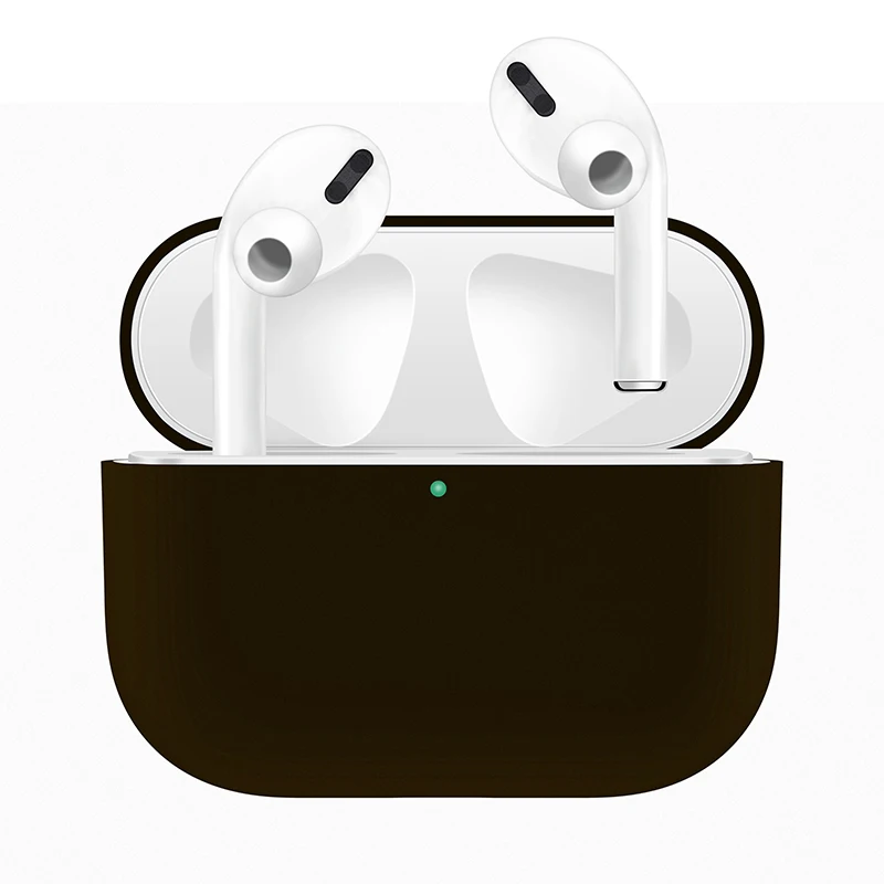 Brown Силиконовый чехол Защитный чехол для Apple Airpods pro TWS Bluetooth наушники Мягкий силиконовый чехол для Airpods защитный чехол s - Цвет: Brown