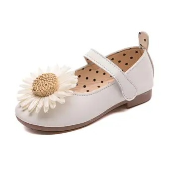 

Girls shoes fashion cute white small daisy flowers Children's sports shoes little kids soft flat party toddler shoes