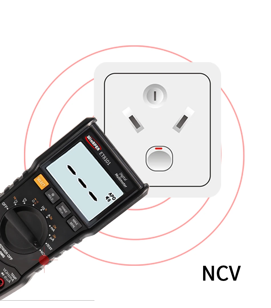 WinAPEX ET8101 Цифровой мультиметр 6000 отсчетов True RMS цифровой вольтметр 1000 В 10A мини Карманный мультиметр Полная защита