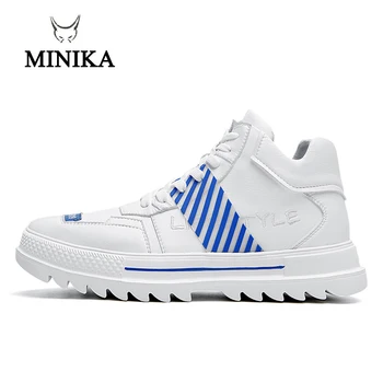 

Sneakers Men 2020 New Spring Waterproof Skateboard Shoes High Top Outdoor Sport Shoes White Zapatillas Deportivas Hombre Size 45