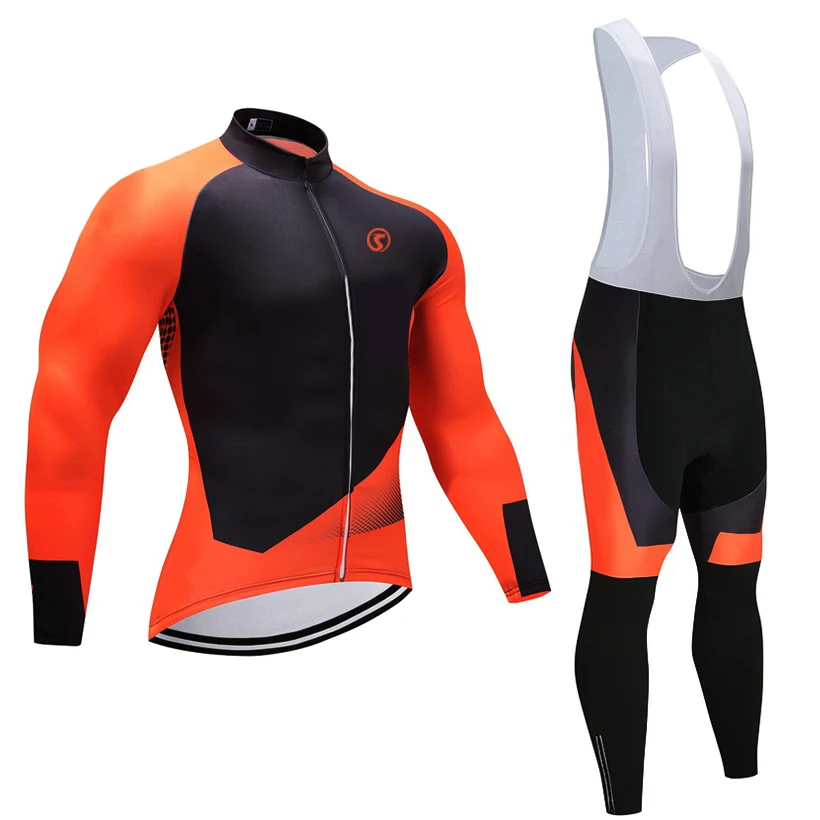 Зимняя команда Orange pro Велоспорт Джерси 20D Pad велосипед брюки костюм Ropa Ciclismo термальная флисовая велосипедная Одежда Майо штаны