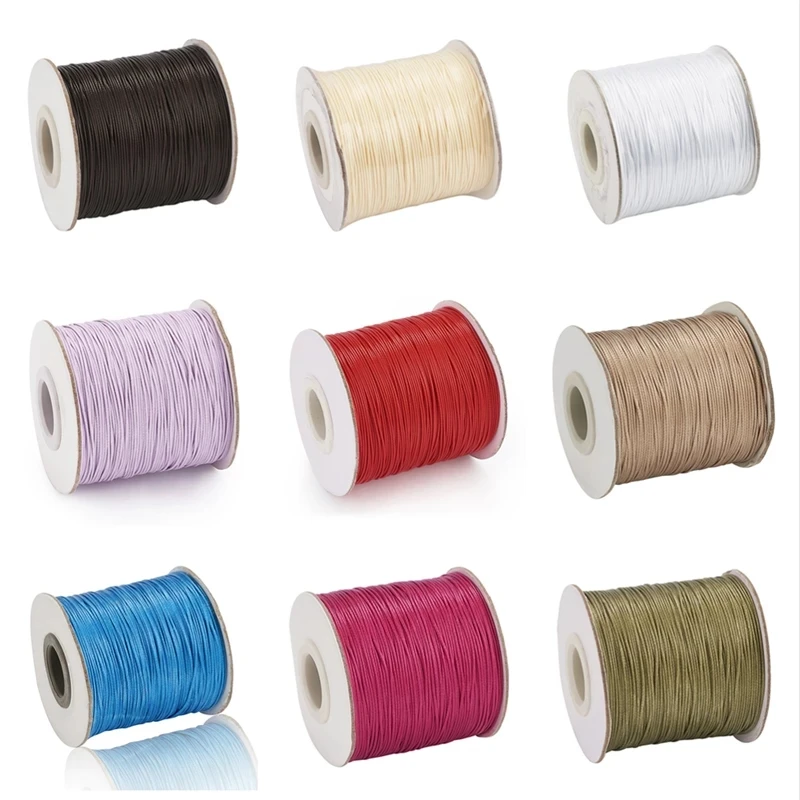 0.5mm 0.8mm 1.2mm 1.5mm Korean Waxed Polyester Cord Bead Cords