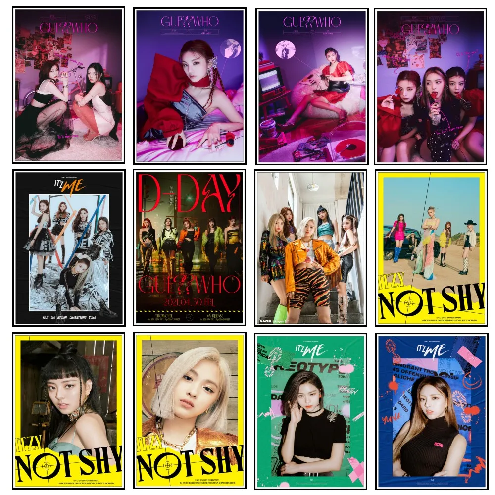 Постер Kpop для корейских девушек певцов Itzy глянцевая бумага печать четкое