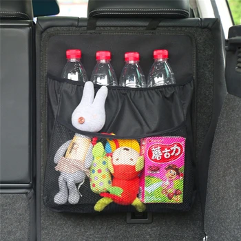 

Car Organizer Trunk Back Seat Storage Bag Universal Mesh Net Pocket Stowing Tidying Automobile Backseat Auto Accessories