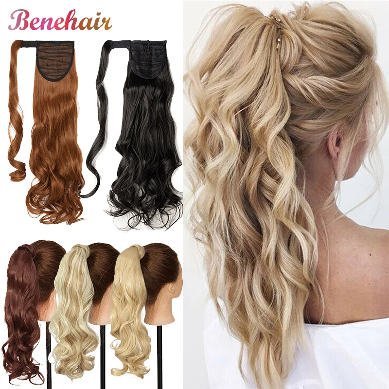 Cheap Fake Ponytail Hairpieces Clip-In BENEHAIR Wrap Synthetic Around for Women 0KJ8Ab8J