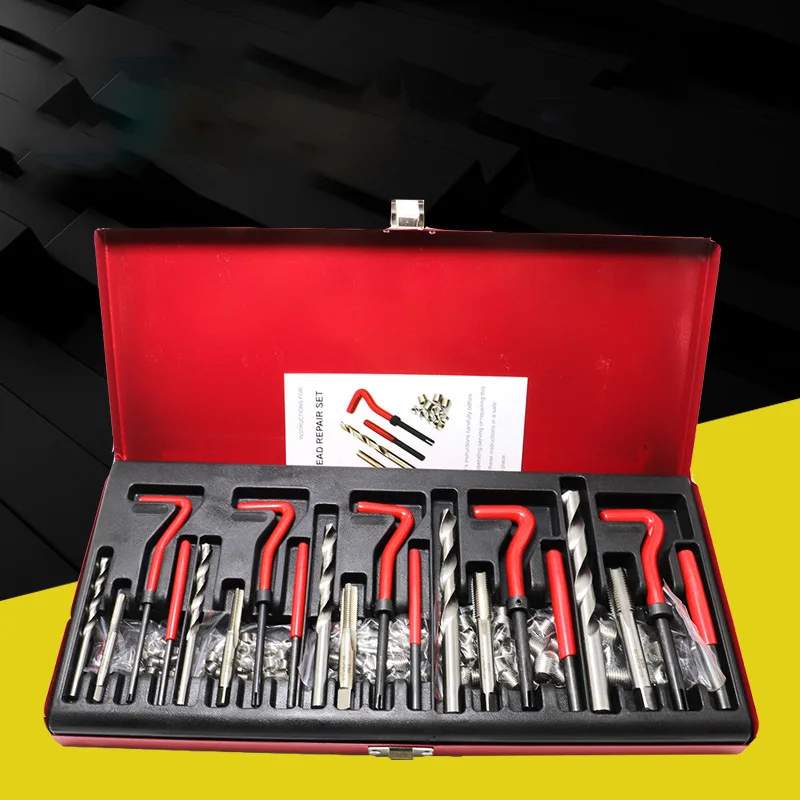 

Thread Repair Tool Kit Threaded Tap Restoring Assembly Professional Car Repair Tools 131pcs