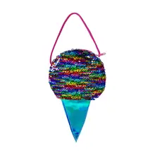 Одежда для детей и малышей с пайетками сумка для мороженого разноцветный мешок денег мини-кошелек для монет Кошельки