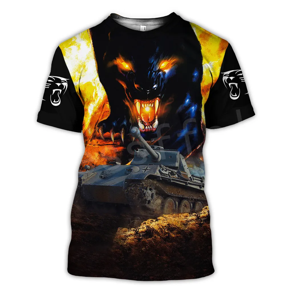

Tessffel Hot Games World of Tanks Animal Tank Funny NewFashion Tracksuit 3DPrint T-shirts Short Sleeves Streetwear Men/Women S-2