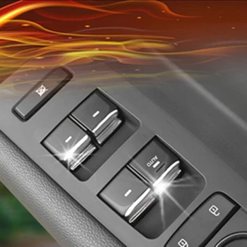 

For Hyundai Elantra Car Styling Window Lifting Switch Button Sticker ABS Chrome Trim Decoration Accessories Door Cover Interior