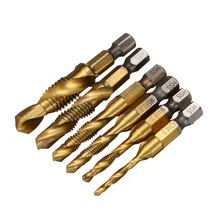 WAERTA WX162 M3-M10 с шестигранным хвостовиком сверла с винтовой резьбой заглушка Dril коронка по дереву фрезерные сверла инструменты