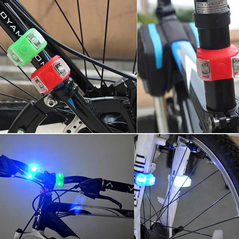 Discount Aubtec Bicycle Front LED Light Head Front Rear Wheel Bike Lights Waterproof Warning Cycling Lamp Light Bicycle Accessories 1