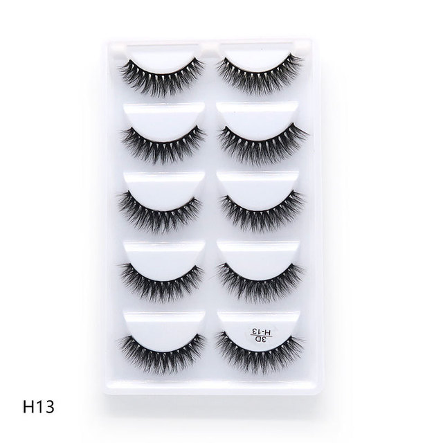 Eyelashes 2/10/30/50 Boxes 5 Pairs 3D Mink Lashes Bulk Natural False Eyelashes Soft makeup Eye Lashes cilios H13 G806