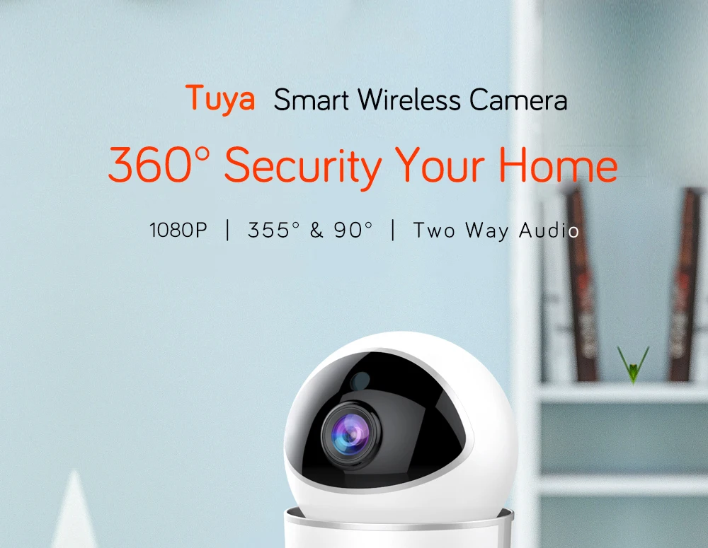Tuya IP камера работает с Alexa домашней безопасности беспроводная камера с автоматическим отслеживанием камеры наблюдения CCTV облачная SD карта PTZ камера