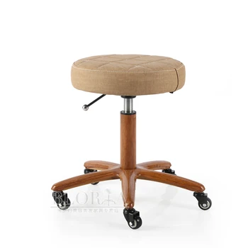 

Bar Chair Cashier Round Stool High Simple Backrest Lift Rotating Beauty
