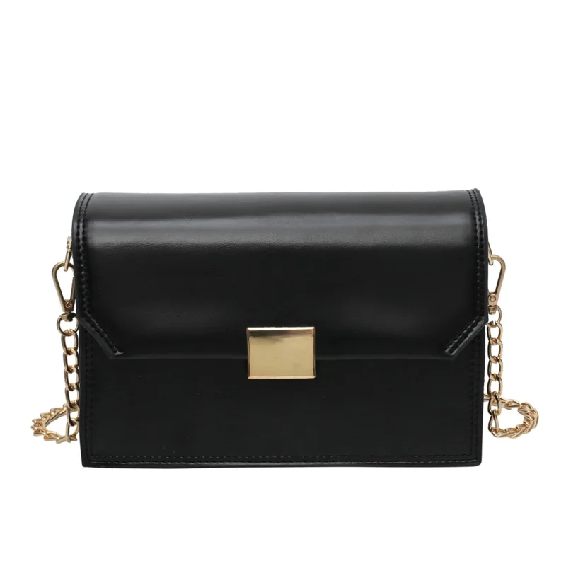 

ABZC-Foreign Air Small Bag Female Shoulder Bag Fashion Chain Wild Diagonal Small Square Bag Black