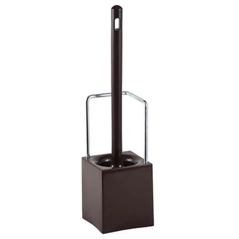 

Lavatory Brush Toilet Brush & Holder Set Creative Cleaning Tool Plastic Bathroom Accessories Brown