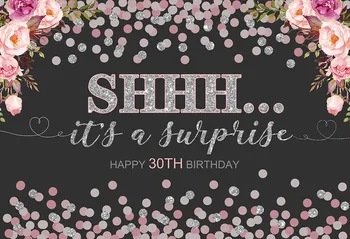 

Happy 30th Birthday Party Polka Dots Portrait Photography Backdrop Photo Background Vinyl Photophone