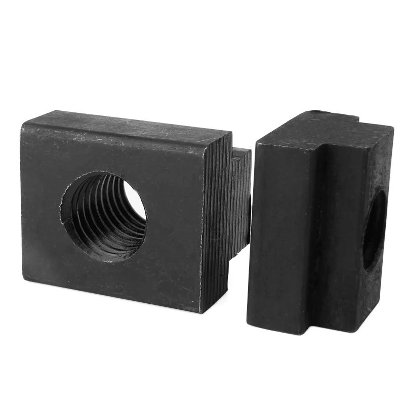 Carbon Steel Nuts 2/4/8pcs M6-M22 Black Oxide Finished Grade 8.8 Tapped Through Slot T-nuts DIN508