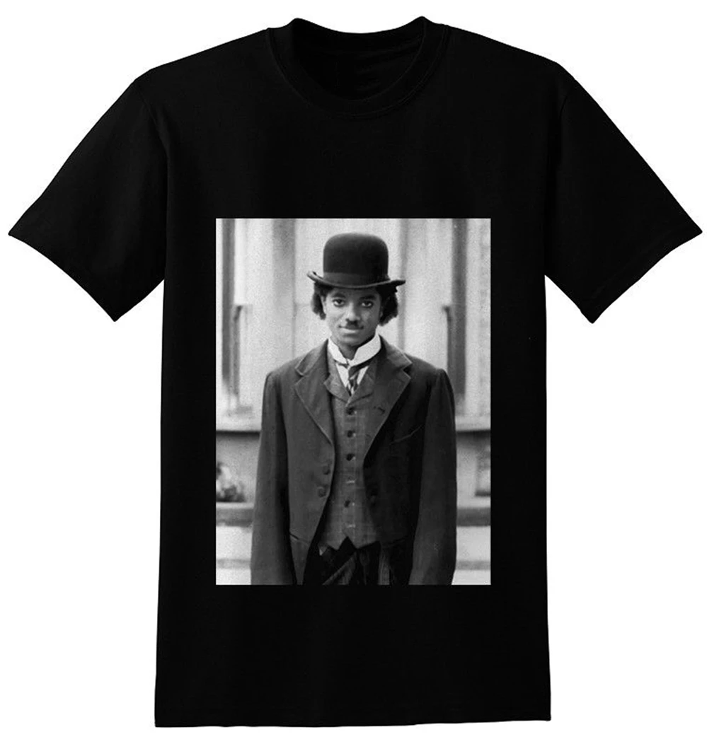 Michael Jackson Vintage Chaplin Rare Funny Black T-Shirt 2Xl 3Xl 4Xl 20Xl Tee Shirt | Мужская одежда